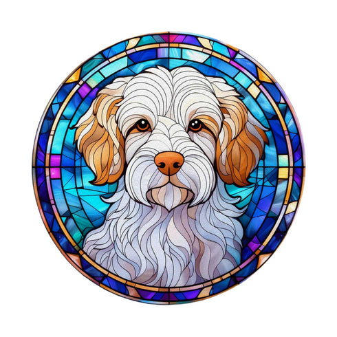 Clumber Spaniel Glass Suncatcher Worktop Saver
